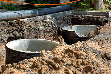 work on the reconstruction and installation of wells and pipes of the sewage system, a storm water...