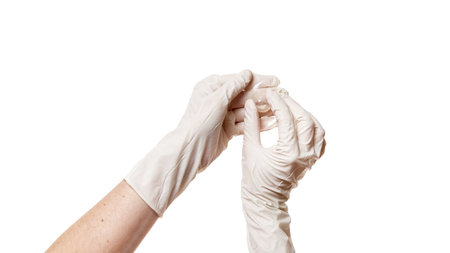 hands on gloves holds contact nipple shield nippleshield for breastfeeding with latch difficulties...
