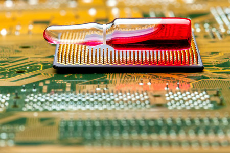 a glass ampoule for vaccination implantation processor chip implantation for surveillance and...