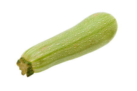 courgette green spotted vegetable for cooking vegetarian and healthy food, agricultural product isolated on white background.の写真素材