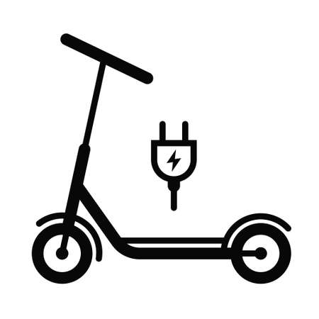 charging the battery on a scooter. vector icon. circuitのイラスト素材