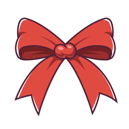 red bow vector illustrationのイラスト素材