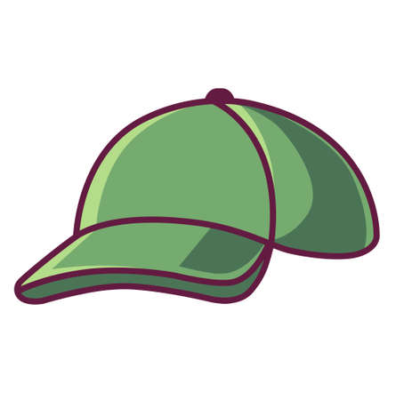 vector image of a green cap. illustrationのイラスト素材