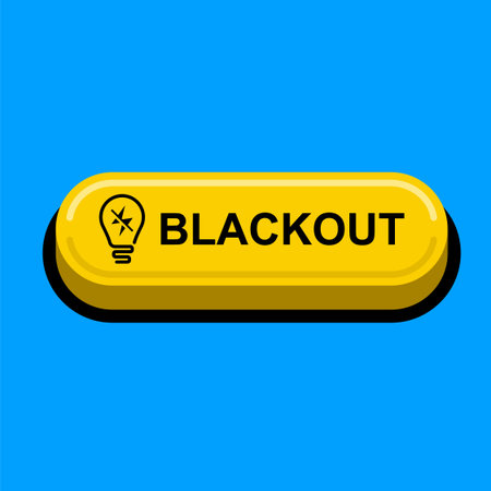 power off button. flat vector illustration. yellow switchのイラスト素材