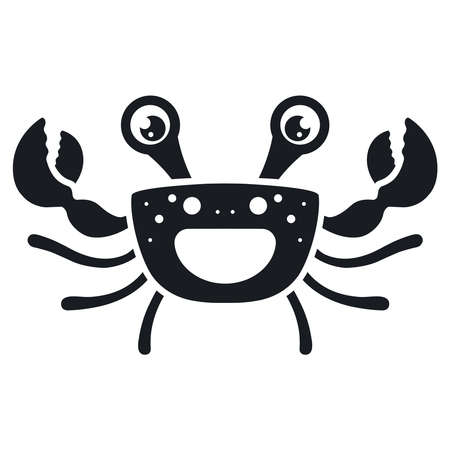 black happy cancer icon. flat vector illustration.のイラスト素材