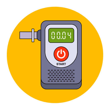 a device for determining the intoxication of a person.のイラスト素材