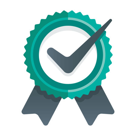 green check mark. choice sign. flat vector illustration.のイラスト素材