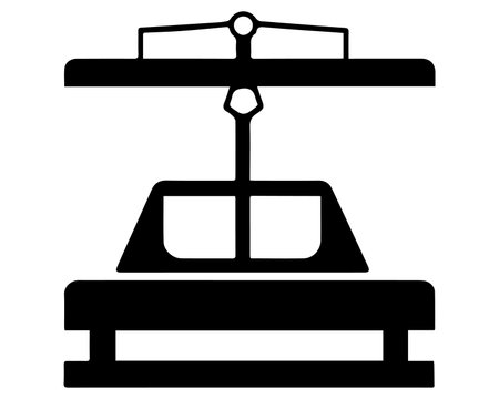 black icon of table scales for weighing products. minimalist style. flat vector illustration.のイラスト素材
