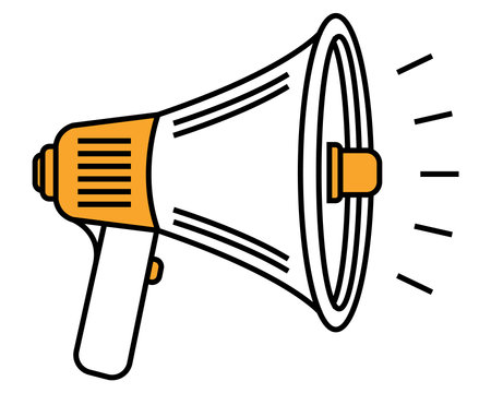 loudspeaker for demonstrations at a rally. flat vector illustration.のイラスト素材