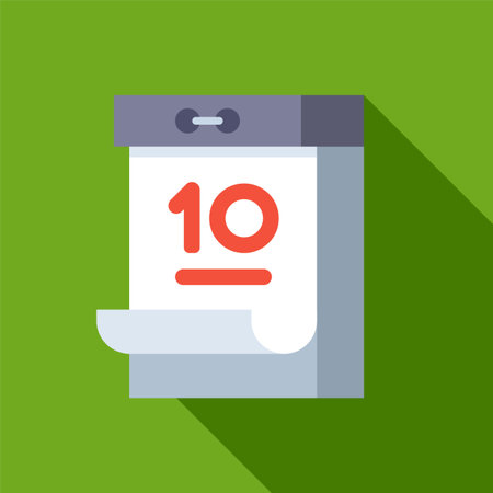 tear-off calendar with date. calendar on the wall. flat vector illustration.のイラスト素材