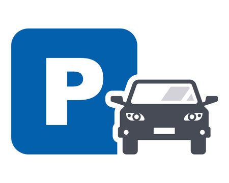parking tags for cars. car parking icon. flat vector illustrationのイラスト素材