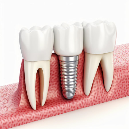 Dental implant in a person's mouth. ai generatedの素材