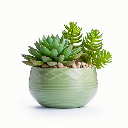 small pot with a small flower. ai generatedの素材