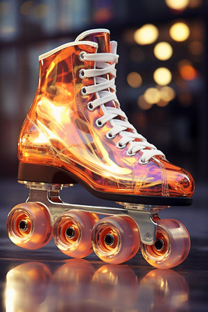bright roller skates. ai generatedの素材