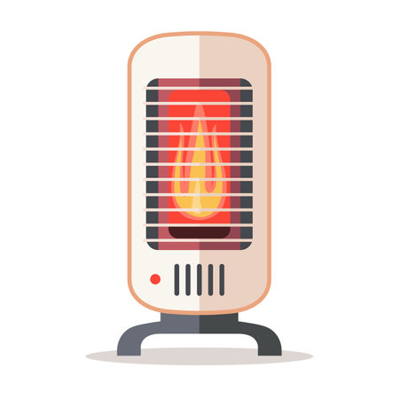 floor heater on a white background. flat vector illustration.のイラスト素材