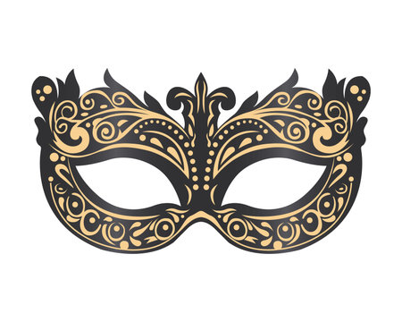 women carnival mask. flat vector illustrationのイラスト素材