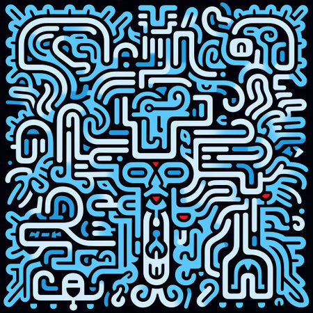 blue lines pattern. ai generatedの素材