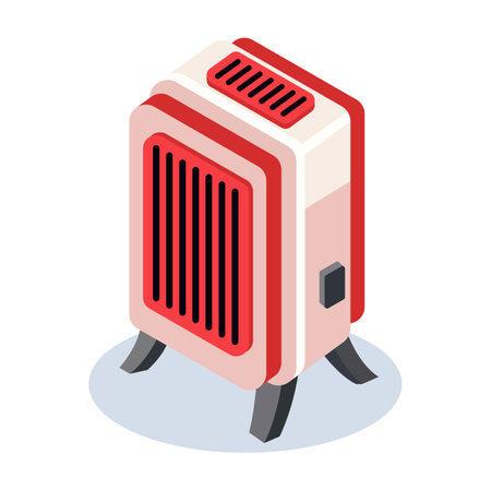 floor heater on a white background. flat vector illustration.のイラスト素材