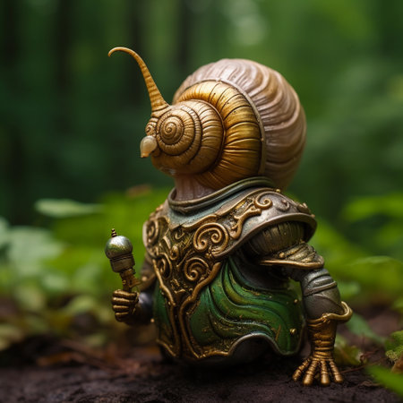 monster snail in the forest. Generative AIの素材