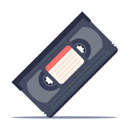 video cassette from the 90s. flat vector illustration.のイラスト素材