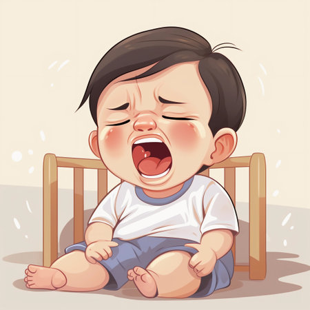 small crying child. ai generatedの素材