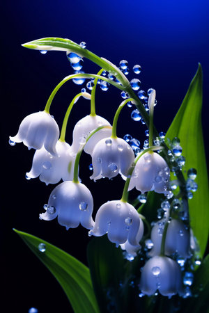 purple bells flowers. ai generatedの素材