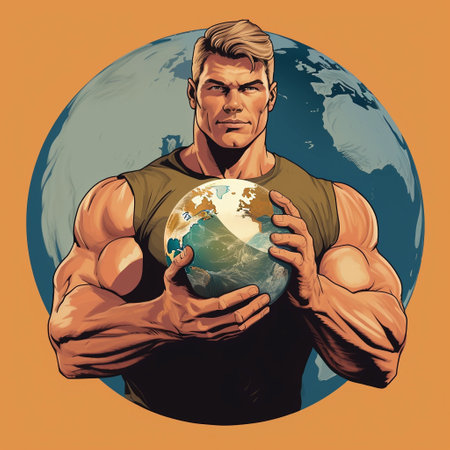 hold the planet in your hands. ai generatedの素材