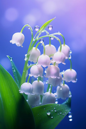 purple bells flowers. ai generatedの素材
