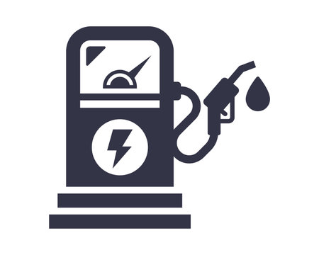 Flat gas pump icon. refuel car.のイラスト素材
