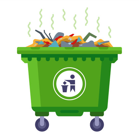 large green container for city garbage. Illustrationのイラスト素材