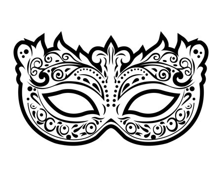 women carnival mask. flat vector illustrationのイラスト素材