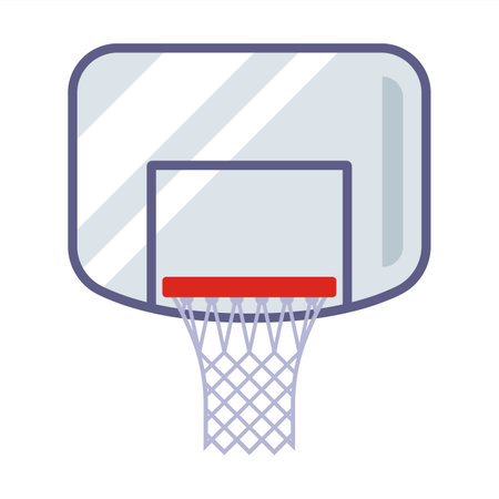 basketball hoop vector icon. Basketball game hoop net illustration. Basketball Hoop goal net.のイラスト素材