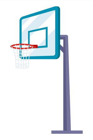 Basketball hoop outdoors. Active sport. Illustration. Sword game.のイラスト素材