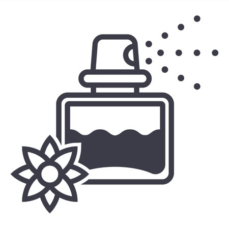 Perfume icon Simple thin outline. Vector illustrationのイラスト素材