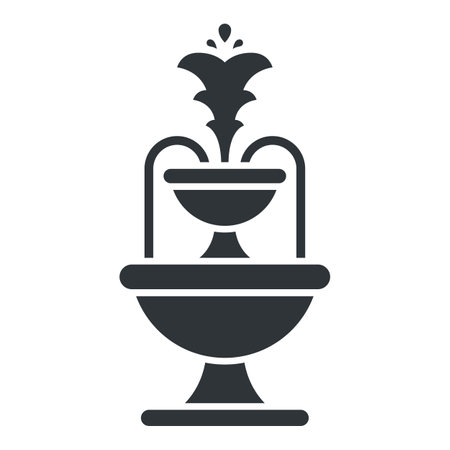 Fountain flat icon. Vector isolated minimal illustration. Vector illustrationのイラスト素材
