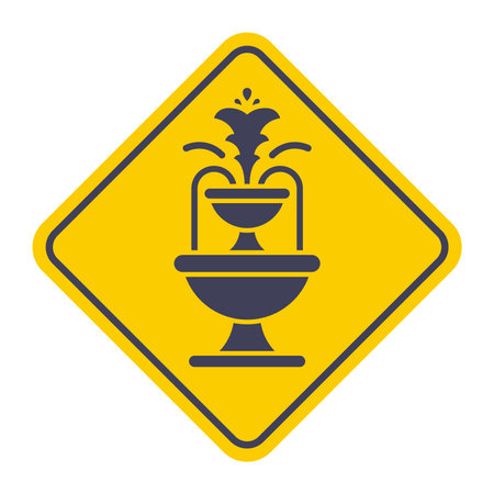 Fountain flat icon. Vector isolated minimal illustration. Vector illustrationのイラスト素材