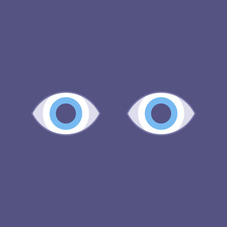 Human eyes looking in the dark. Flat illustration.のイラスト素材