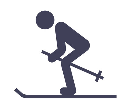 ski vector icon. Vector illustrationのイラスト素材