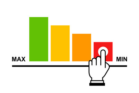 Color scale from maximum to minimum. Flat vector illustration.のイラスト素材