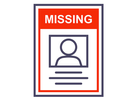 Missing person icon. Isolated sign, vector illustration.のイラスト素材