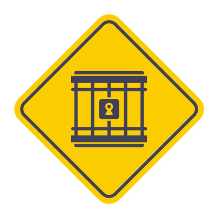 Iron bars icon. Prison for prisoners. Flat illustration.のイラスト素材