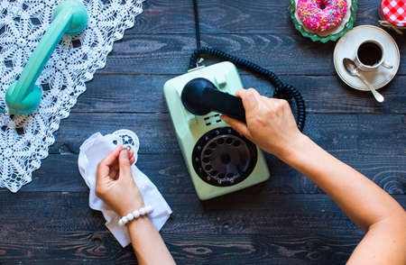 Vintage telephoneの写真素材