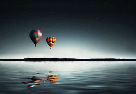 hot air balloonの写真素材