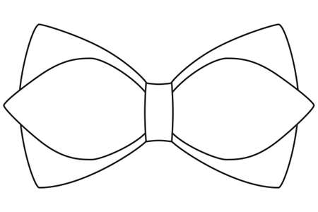 Icon line art poster man father dad day bow tie hipster. Coloring book page for adults and kids. Man fashion holiday vector illustration for gift card certificate banner sticker badge stamp icon labelのイラスト素材