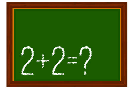 Icon cartoon poster school college university chalk board. Flat vector illustration for gift card certificate banner sticker, badge sign, stamp, logo, label.のイラスト素材