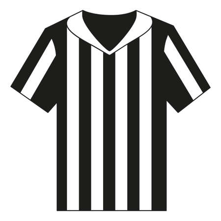 Flat black and white referee shirt.のイラスト素材