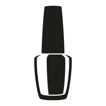 Black and white nail polish silhouette. Hand hygiene solution. Beauty manicure themed vector illustration for icon, logo, stamp, label, sticker, badge, gift card, certificate or flayer decorationのイラスト素材