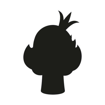 Black and white princess avatar silhouette. Royal crown on woman head. Fairy tale theme vector illustration for icon, stamp, label, certificate, gift card, invitation, coupon or sale banner decorationのイラスト素材