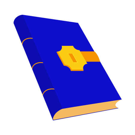 Black and white locked book. Girl secret diary. Fairy tale theme vector illustration for icon, stamp, label, certificate, gift card, invitation, coupon or sale banner decorationのイラスト素材