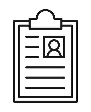 Line art black and white employee KPI reportのイラスト素材